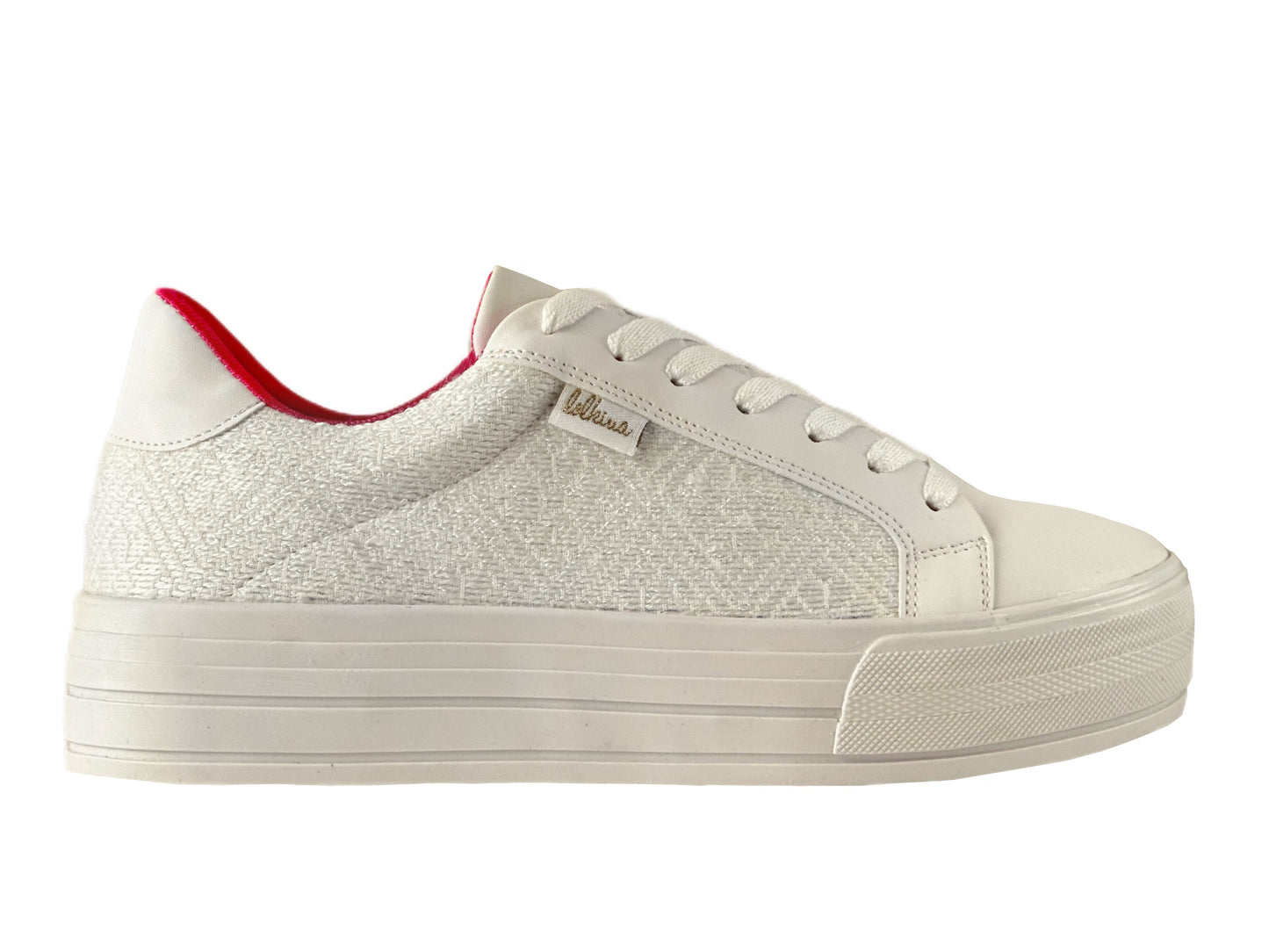 Amelia Plataforma Blanco con blanco. Talla 24.