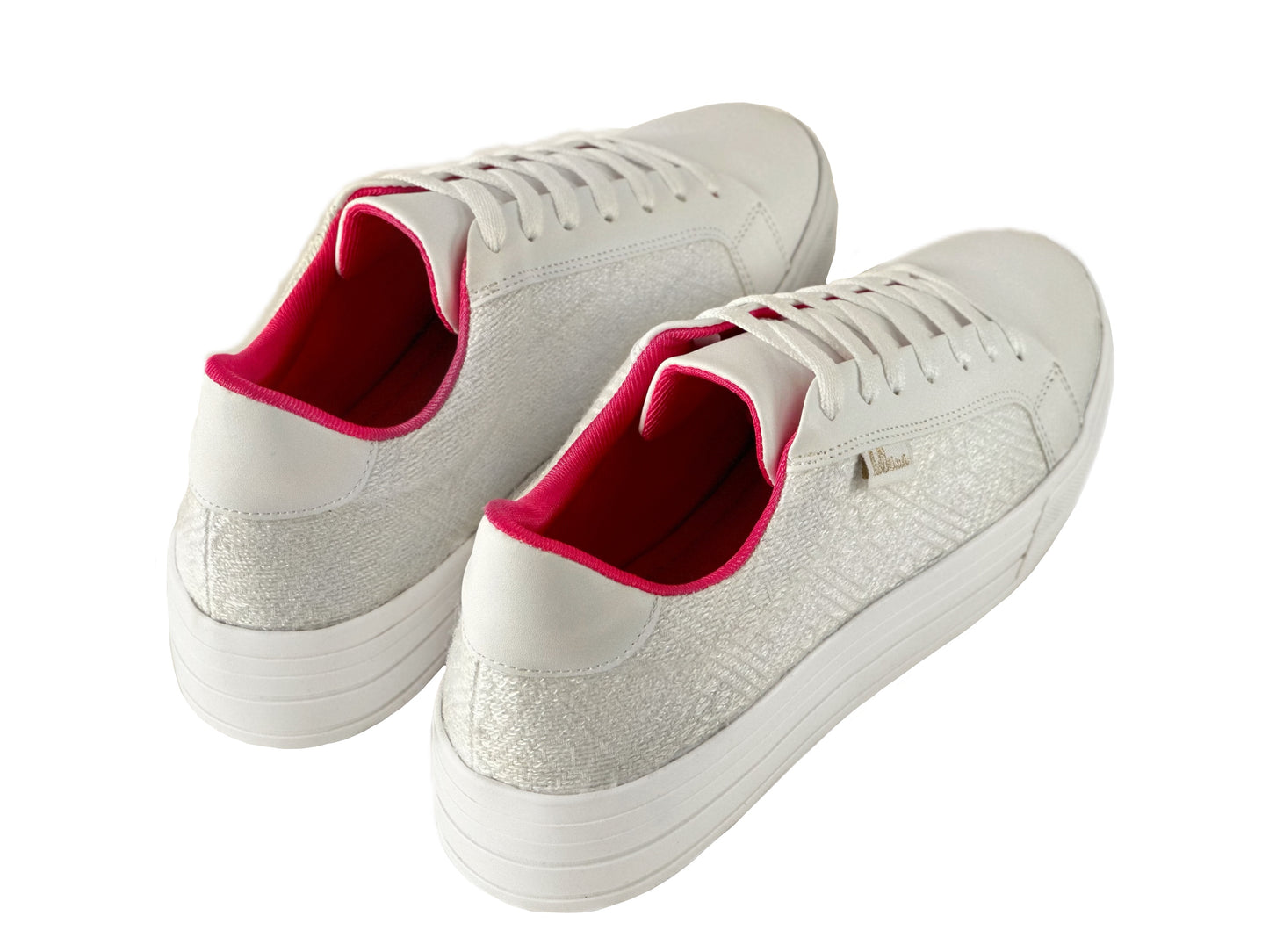 Amelia Plataforma Blanco con blanco. Talla 24.
