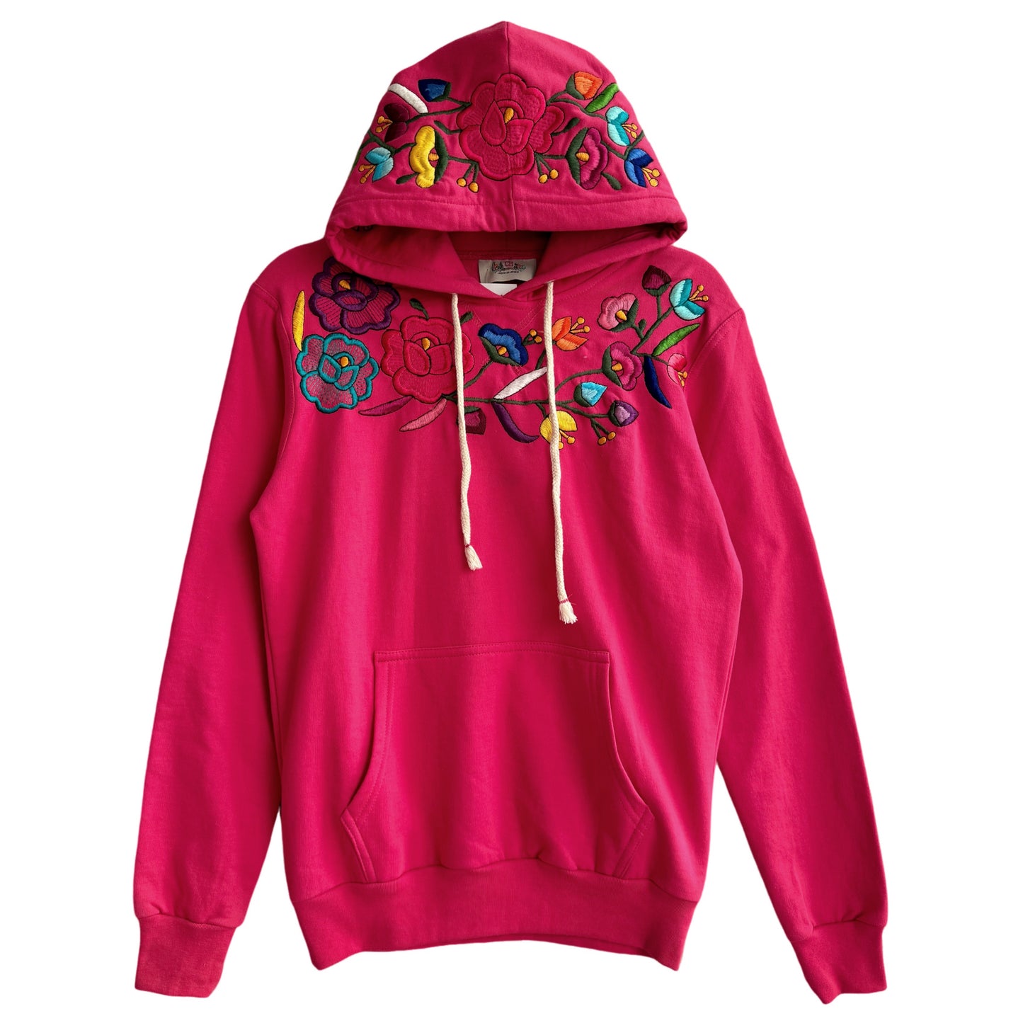 Sudadera Rosa con gorro.
