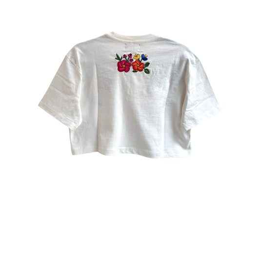 Playera Blanca Crop Top