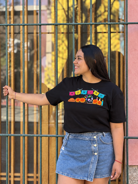 Playera Negra Día de muertos