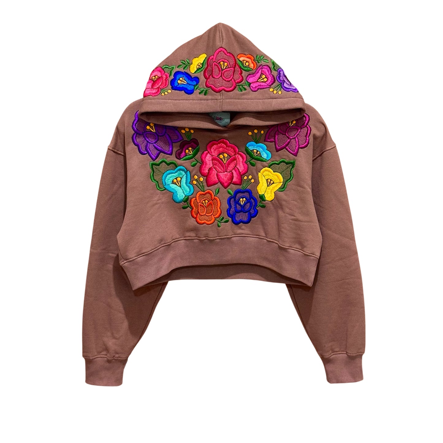 Sudadera Crop top Ocre. Tallas CH y G.