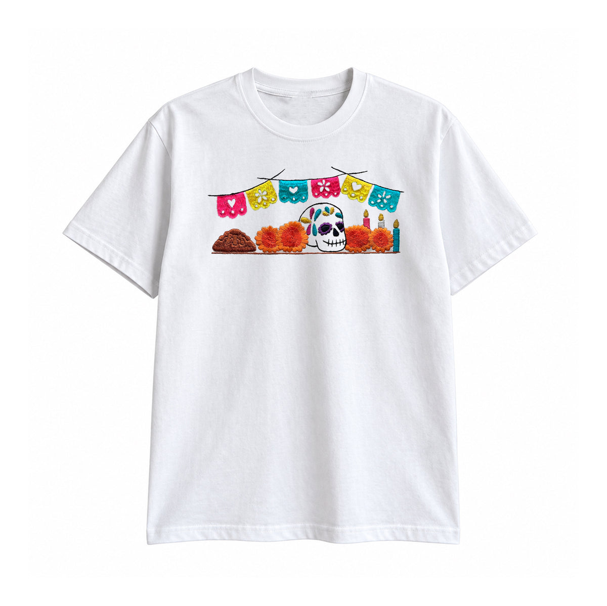 Playera Blanca Día de muertos